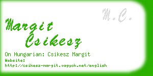 margit csikesz business card